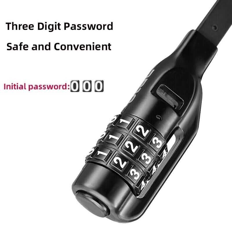 ULAC จักรยานรหัสล็อคจักรยานป้องกันการโจรกรรมเชือกโล