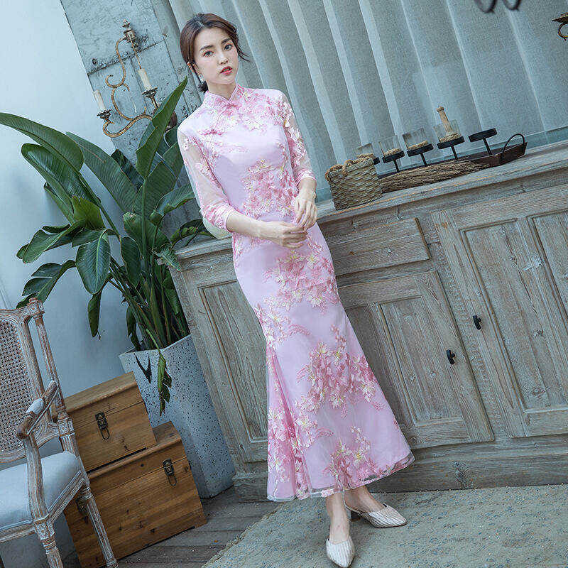 Guest Wedding Dresses for Women Evening Dress 2022 New Women's Dignified Atmosphere Slim-Fit Long A