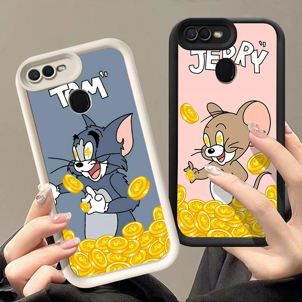 สําหรับ OPPO Realme A12 A12s F7 C2 F9 C2s A5S A5 A1K A11K A12E A7 A3S Pro Q-46 แมวและเมาส์