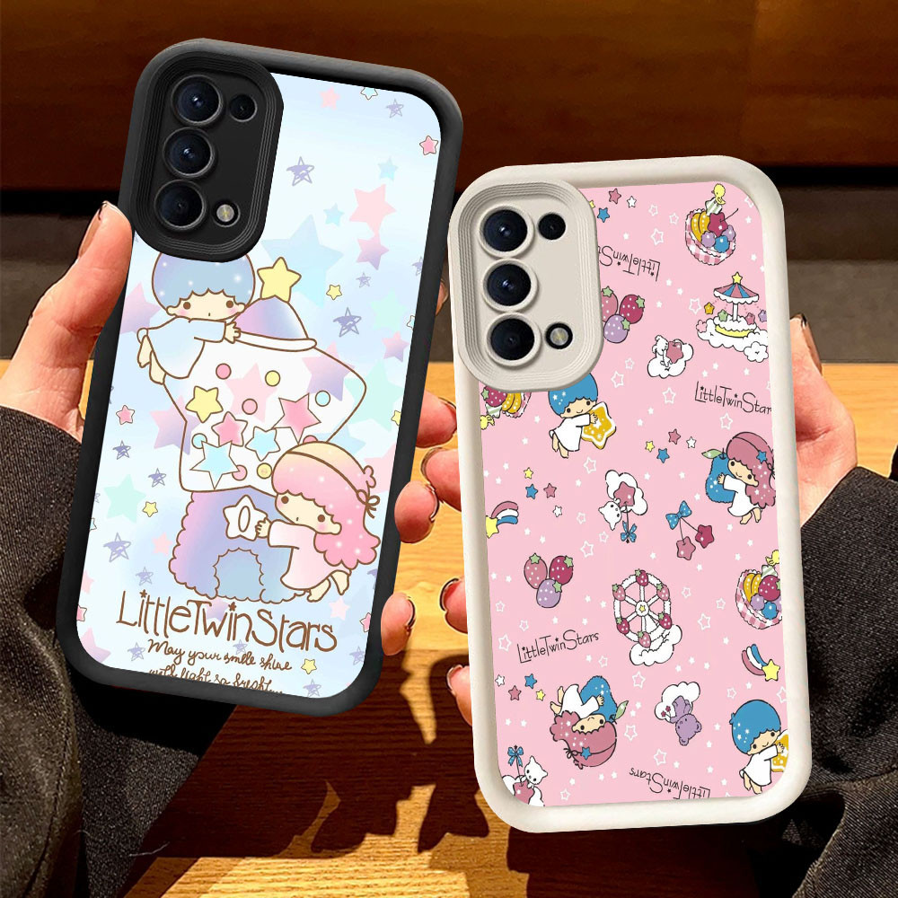 O-47 Twin Stars Case สําหรับ OPPO Reno 4 6 5 ค้นหา X3 Lite 5G สีดําและสีขาว