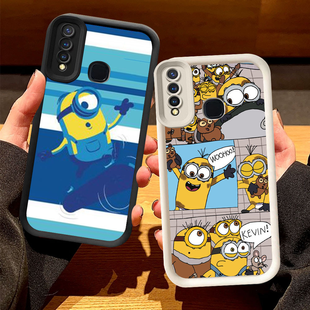 O-3 Minion Casing สําหรับ VIVO Z1 V9 Y12 Y17 Y19 Y15 Y50 Y30 Pro สีดําและสีขาว