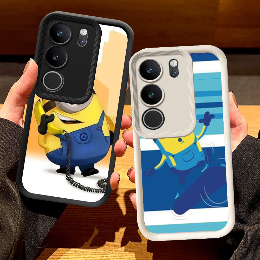 O-3 Minion Casing สําหรับ VIVO V40 Y300 Y19S V50 Lite Y29 Pro 5G สีดําและสีขาว