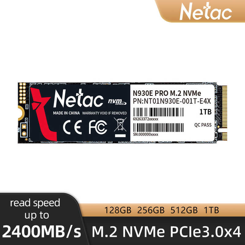 M2 2 Netac SSD NVME 1tb 500gb SSD 128gb 250gb M.2 SSD 256gb 512gb ฮาร์ดดิสก์ M2 PCIe NV