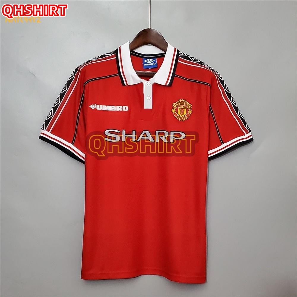 98-99 M บ้านสีแดงเสื้อฟุตบอลย้อนยุคฟุตบอล