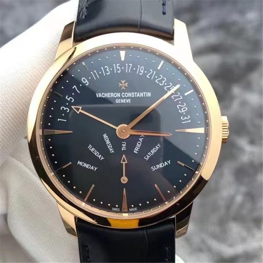 Vacheron Constantin/Inheritance Series Dark Blue 18k Rose Gold Automatic Mechanical Men 's Watch Fu