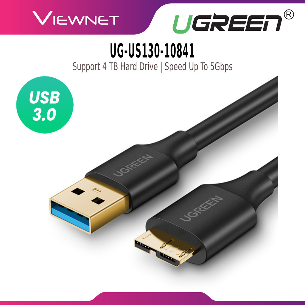 UGREEN USB-A 3.0 สายเคเบิลชายเป็น MICRO USB 3.0 ความเร็วสูงสุด 5GBPS 1M CHARGING & SYNC DATA (สีดํา)