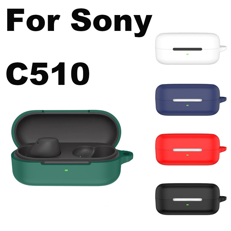 สําหรับ Sony WF-C510 ล้างทําความสะอาดได้ป้องกันฝุ่นปลอกหูฟังกันลื่นเคสป้องกัน