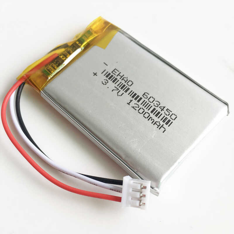 Δ 3.7V 1200Mah Li-Polymer Lipo แบตเตอรี่แบบชาร์จไฟได้ 603450 พร้อมข