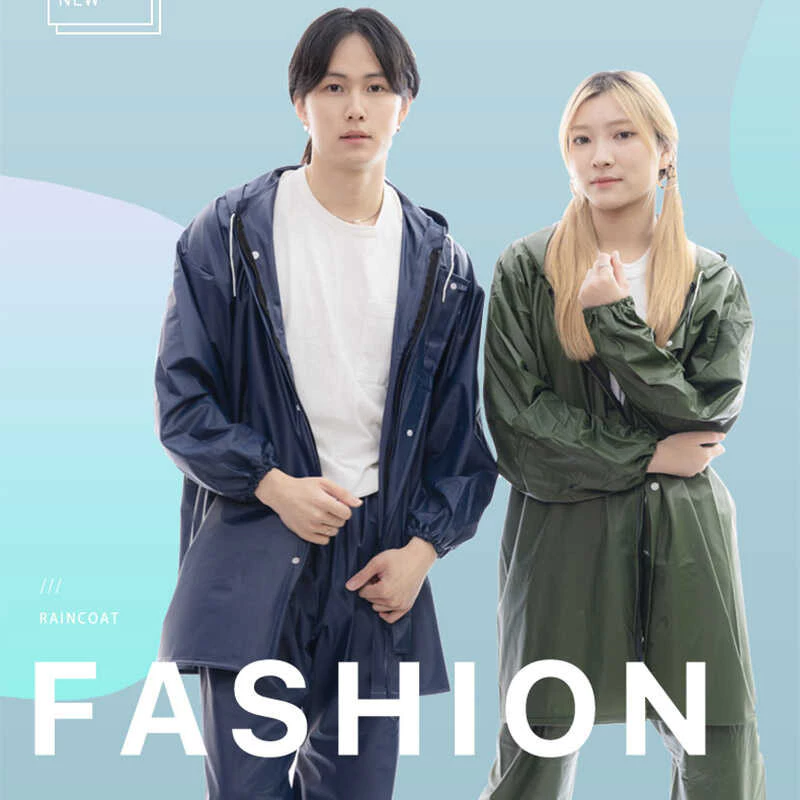 Suikone ฝนตกหนักหนา*เสื้อกันฝนชุดกางเกงฝนในสถาน thumbnail 8