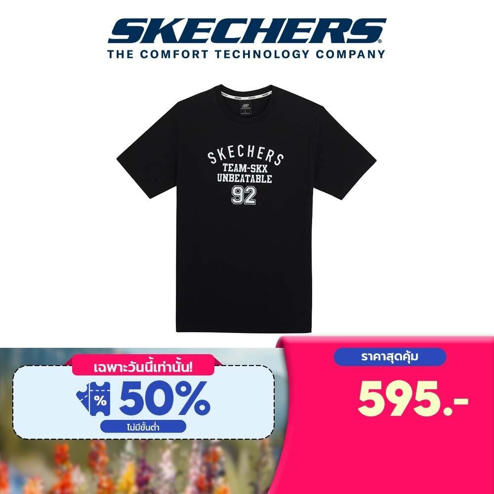 Skechers สเก็ตเชอร์ส เสื้อยืดแขนสั้นผู้ชาย Men Short Sleeve Tee Apparel - SL124M033-02L2