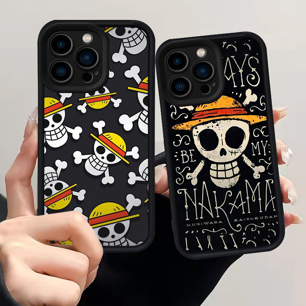 S-65 เคสโลโก้ One Piece สําหรับ iPhone 15 X XS 16 XR Plus Pro Max Cover