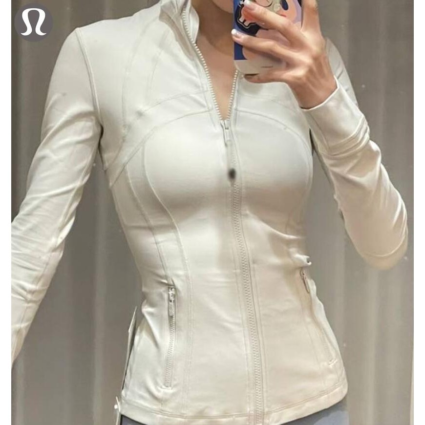 ♞,♘,♙Lululemon Define Slim Fit Yoga Jacket Fabric Nude Feel เสื้อแจ็คเก็ตกีฬาฟิตเนสยืดหยุ่นสูง Zipp