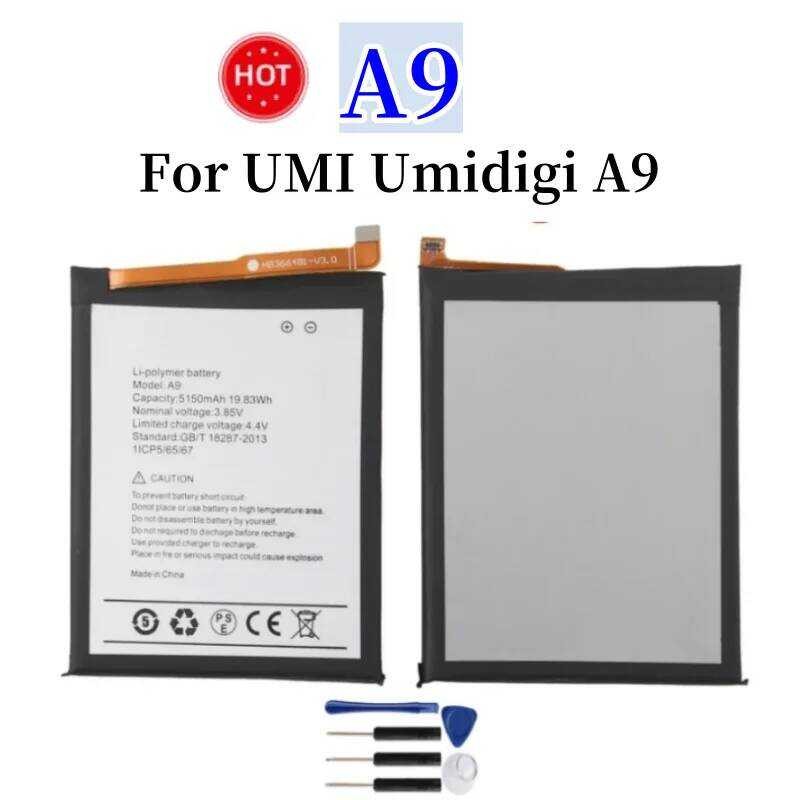 ▥ ใหม่ 5150Mah แบตเตอรี่ สําหรับ UMI Umidigi A9 แบตเตอรี่โทรศัพท์ + เครื่องมือฟรี