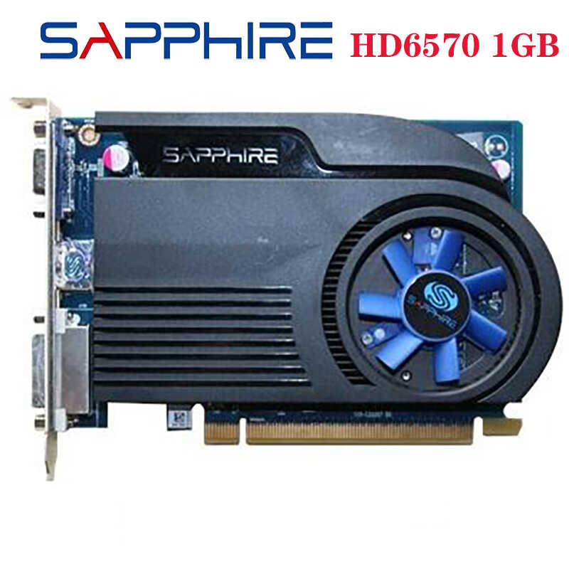 ใช้ SAPPHIRE 2 การ์ดจอ HD6570 1GB GDDR3 การ์ดจอ AMD GPU Radeon HD 6570 การ์