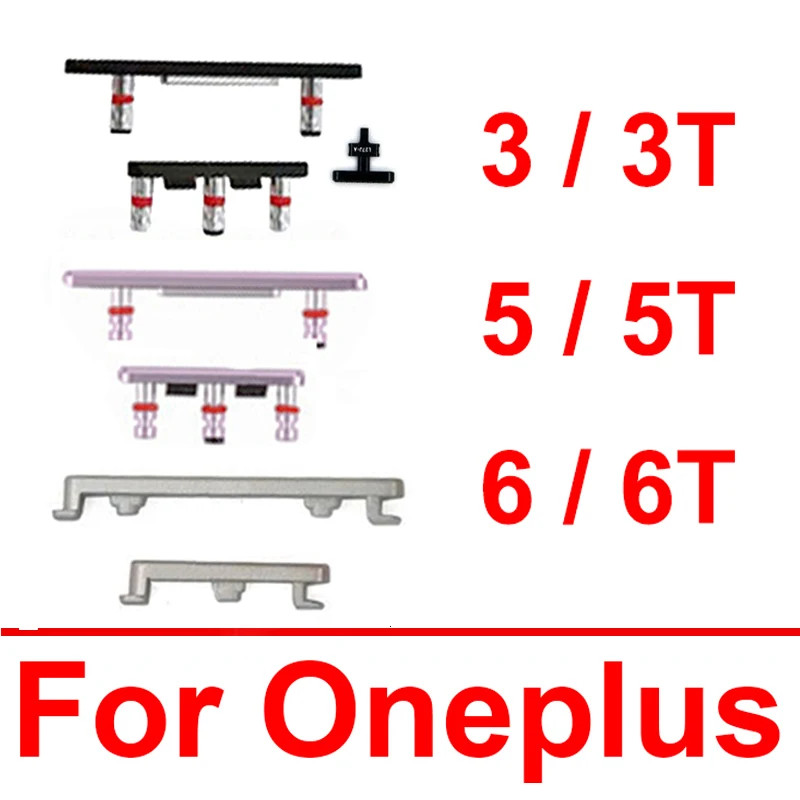 ในสต็อก Volume Power Buttons สําหรับ OnePlus 1+ 3 3T 5 5T 6 6T On OFF Power Volume ปุ่มด้านข้าง Flex Cable Parts