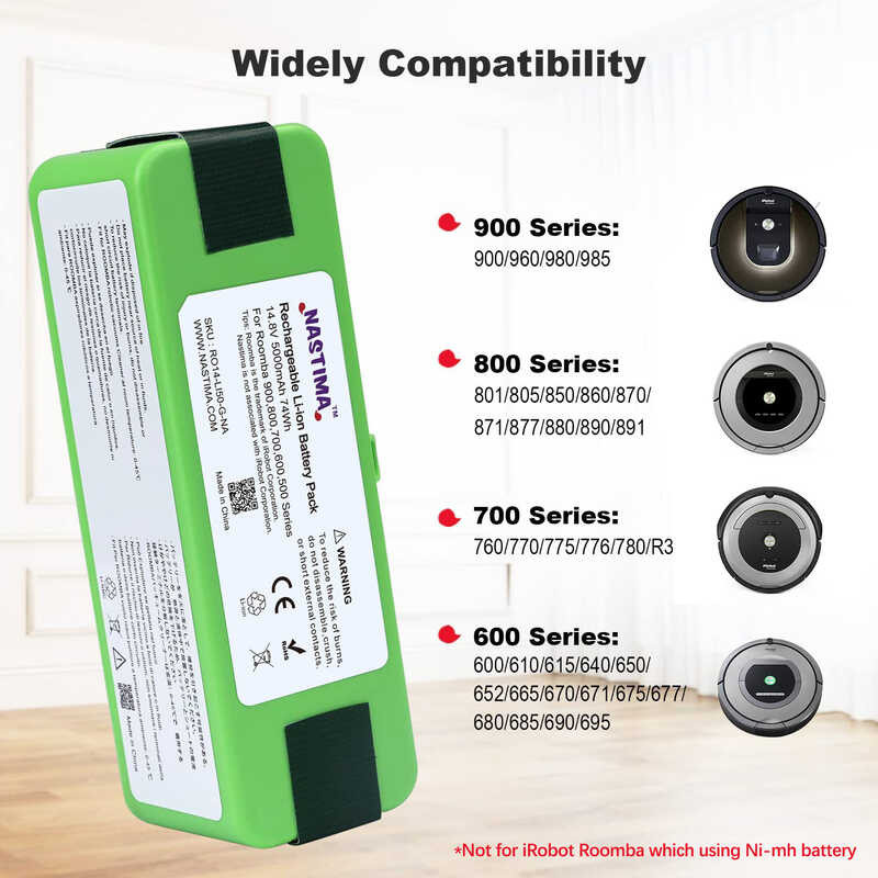 Δ แบตเตอรี่ลิเธียมไอออน 14.8V 5000 Mah 980 981 960 970 895 890 860 695 680