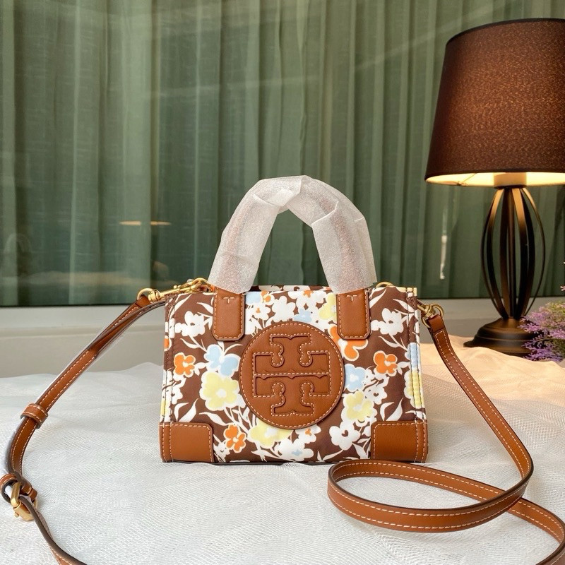 ♞,♘Tory burch แท้%  มือสอง TORY BURCH ELLA PRINTED MICRO TOTE urif