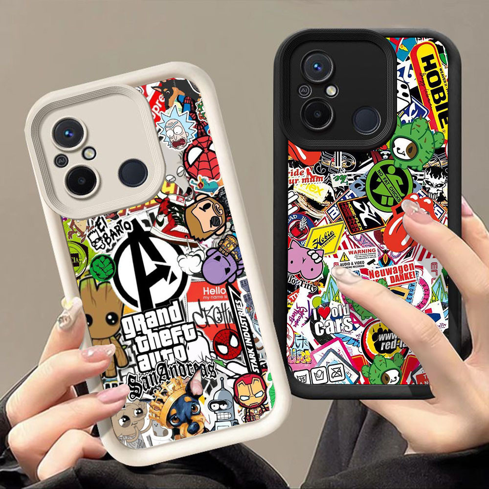 ปลอกสําหรับ Xiaomi Redmi POCO C55 C31 หมายเหตุ A2 10C A1 9A 7 9C 6A 9T 12C Pro A5 C71 Q-14 การออกแบบ