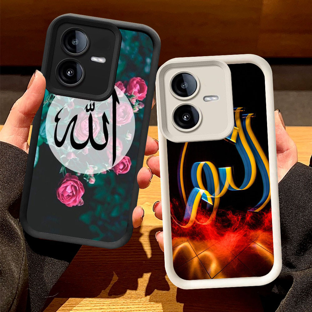 O-59 รักมุสลิมอิสลามคําคมสําหรับ VIVO Y22 Y22s Y15s Y35 Y15a 5G สีดําและสีขาว