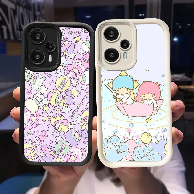 O-47 Twin Stars สําหรับ Xiaomi Redmi 13 POCO F6 F5 X5 Turbo 3 5G สีดําและสีขาว