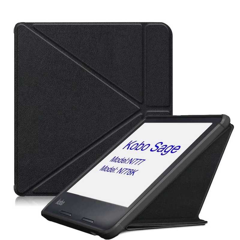 2021 Origamiกรณี,บางที่สุดหนังสมาร์ทสําหรับKobo Sage 8 N777 N778Kพร้อมAuto Wake Sleepกรณี