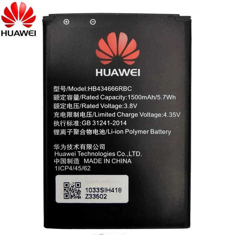 ▥ HB ดั้งเดิม 100% 434666 RBC แบตเตอรี่ 1500Mah สําหรับ Huawei Router E5573 E5573s E5573s-32 E5