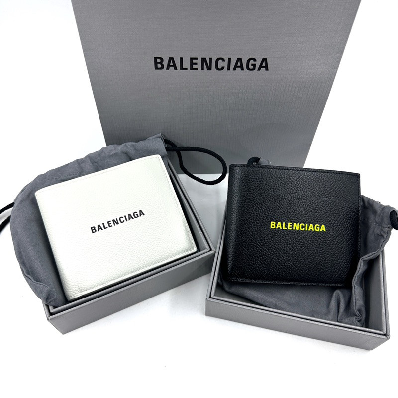 Balenciaga wallet short for men สีดำ กระเป๋าสตางค์ 8 การ์ด ช่องเหรียญ  บาเลนเซียก้า ใบสั้น ผู้ชาย ข