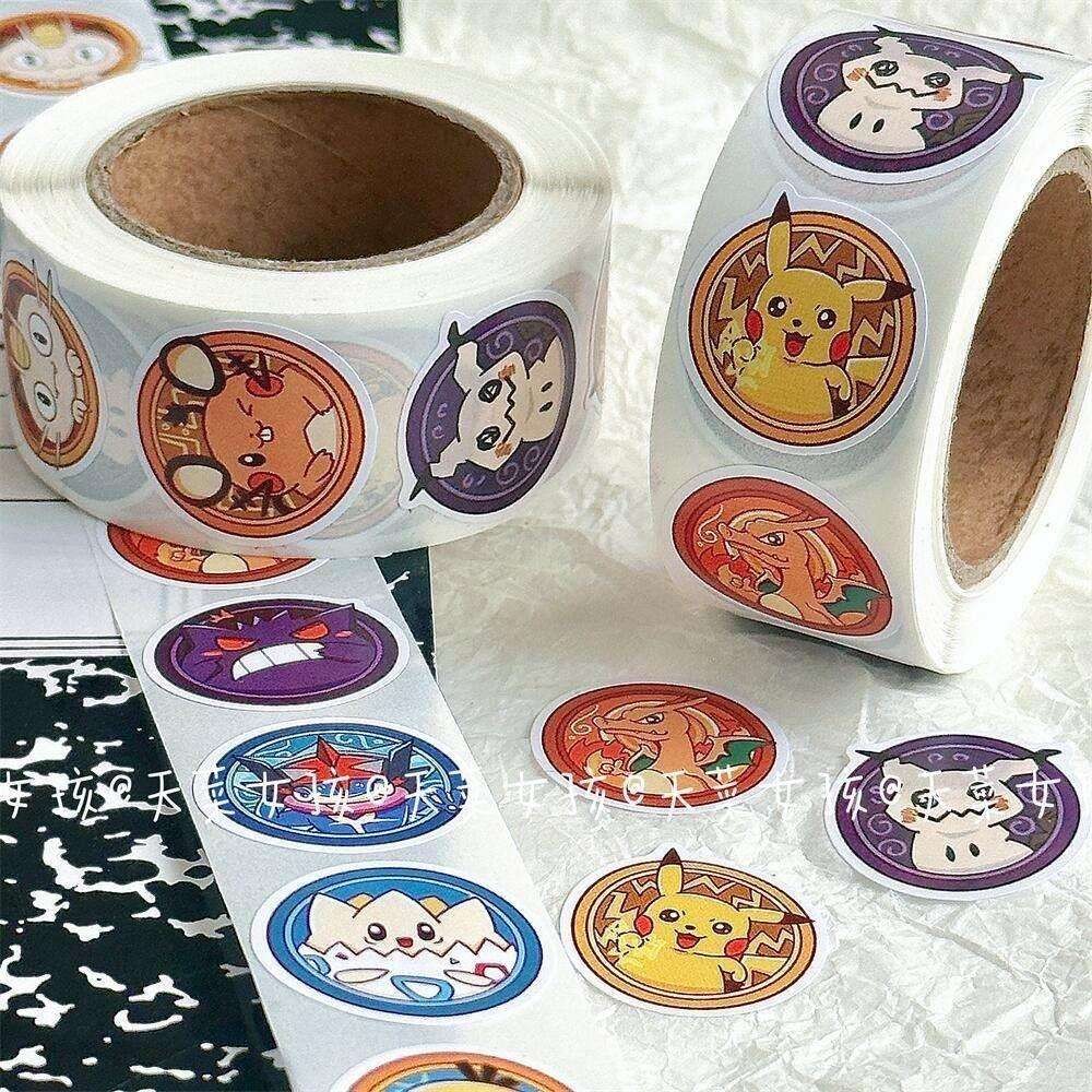 Pokémon Pokémon Roll Stickers อะนิเมะญี่ปุ่น Dot Stickers DIY สติกเกอร์ปิดผนึกใหม่แบบเก่าจัดส่งแบบสุ