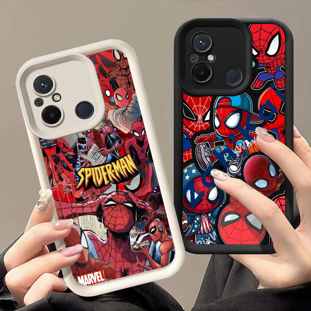 ปลอกสําหรับ Xiaomi Redmi POCO C55 C31 หมายเหตุ A2 10C A1 9A 7 9C 6A 9T 12C Pro A5 C71 Q-17 Spider-ma