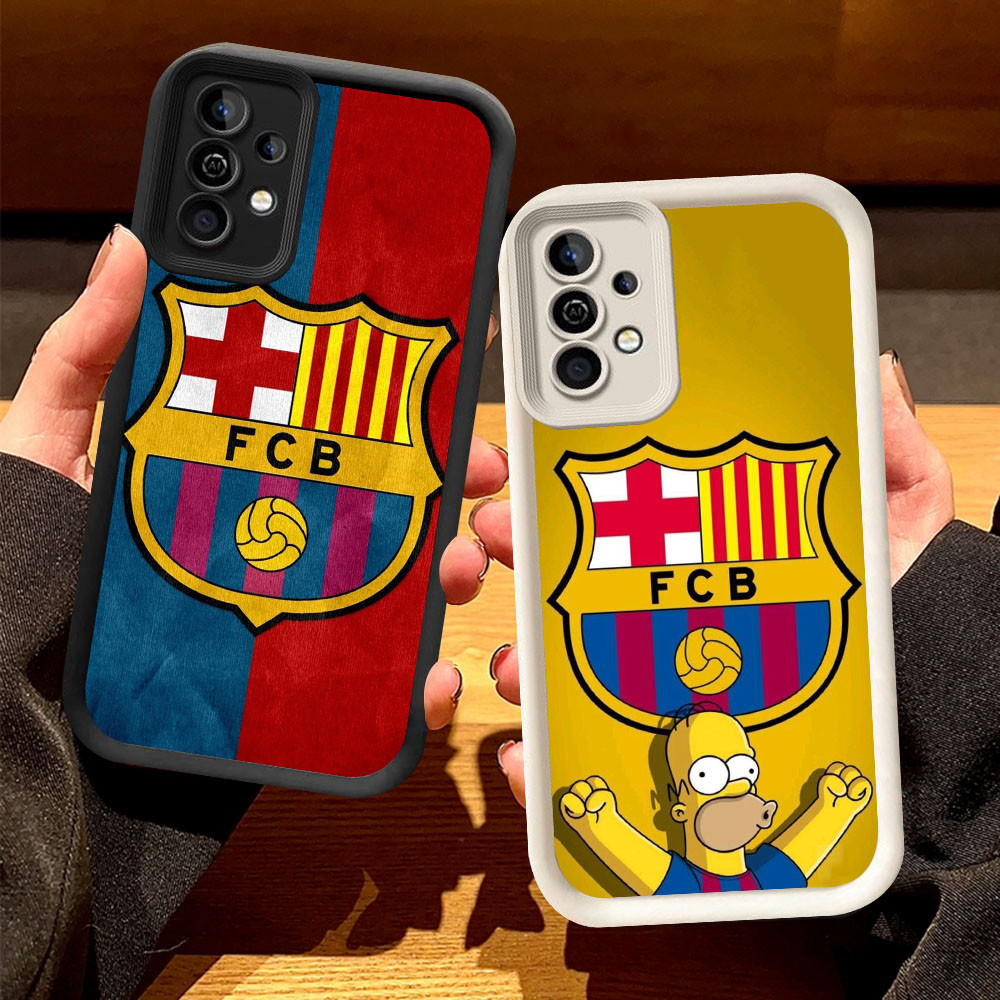 O-73 FC Barcelona Casing สําหรับ Samsung Galaxy A53 A52 A72 A52S A73 S25 Ultra 5G สีดําและสีขาว