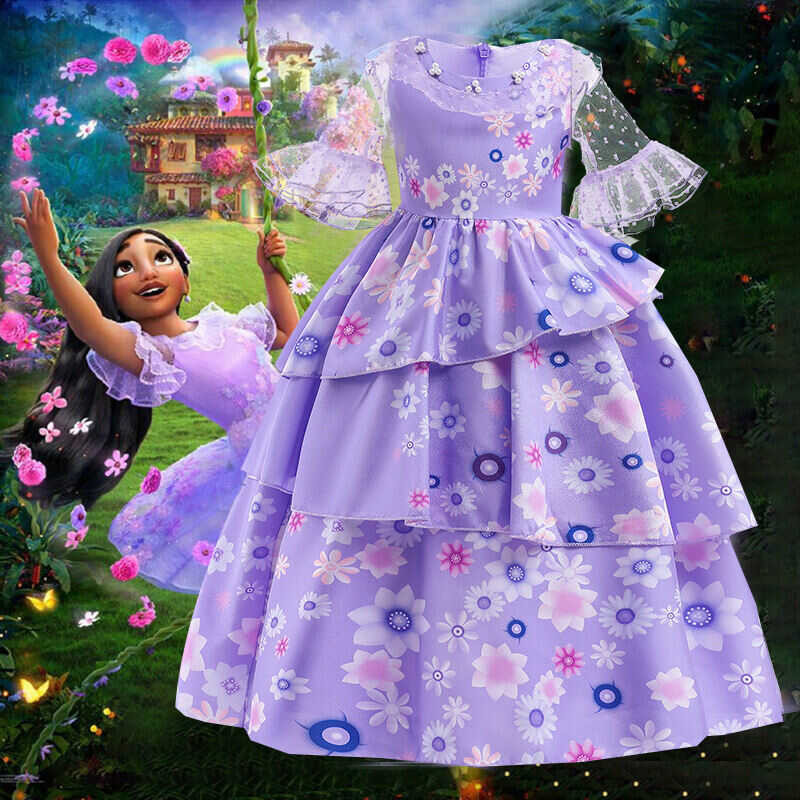 Lsabela MQATZ เทศกาล Encanto ชุดสำหรับสาวๆเด็กเครื่องแต่งกาย