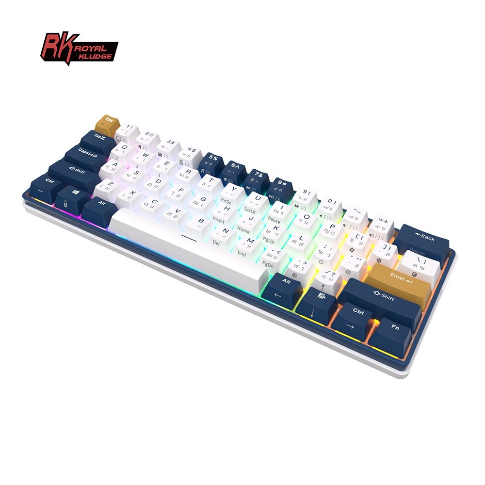 [โค้ดคุ้มลด 20%] Royal Kludge RK61 PLUS RK 61 PLUS RGB Hotswap RK/ คีย์ไทย / คีย์บอร์ดไร้สาย Mechan