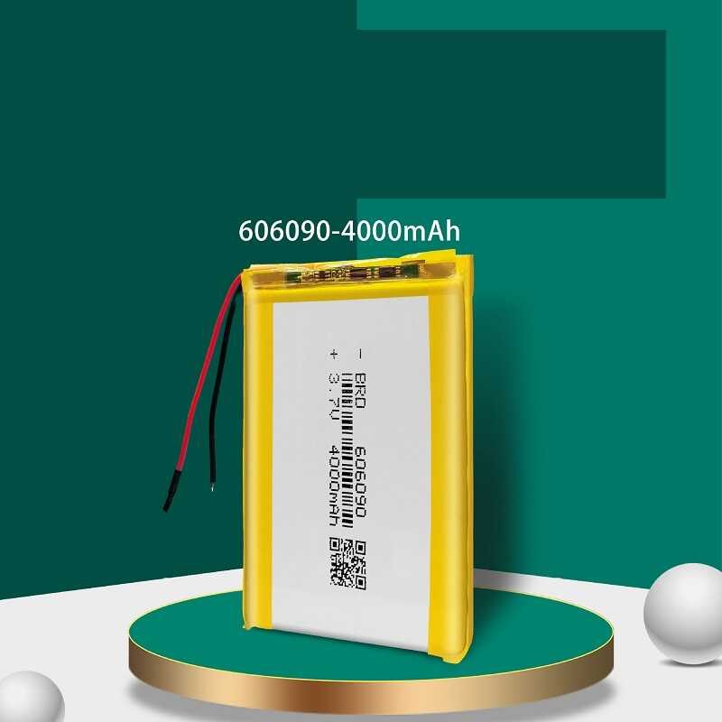 Δ 606090 3.7V 4000Mah แบตเตอรี่ลิเธียมโพลิเมอร์แบบชาร์จไฟไ