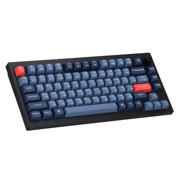 WIRELESS KEYBOARD (คีย์บอร์ดไร้สาย) KEYCHRON V1 MAX (QMK/VIA) (CARBON BLACK) (GATERON JUPITER BROWN