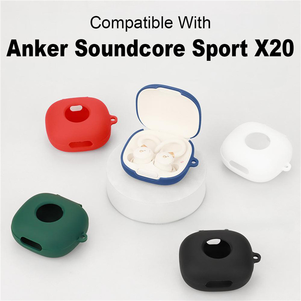 สําหรับ Anker Soundcore Sport X20 ล้างทําความสะอาดได้ป้องกันฝุ่นปลอกหูฟังกันลื่นเคสป้องกัน