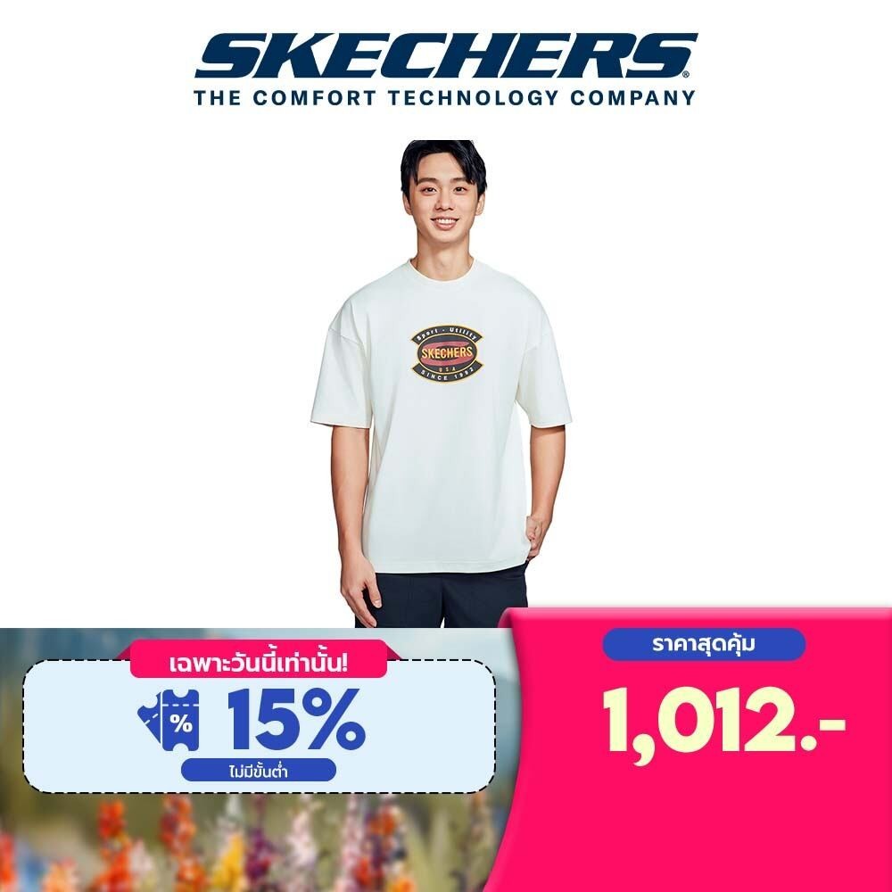 Skechers สเก็ตเชอร์ส เสื้อยืดแขนสั้นผู้ชาย Men Short Sleeve Tee Apparel - SL324M629-0074