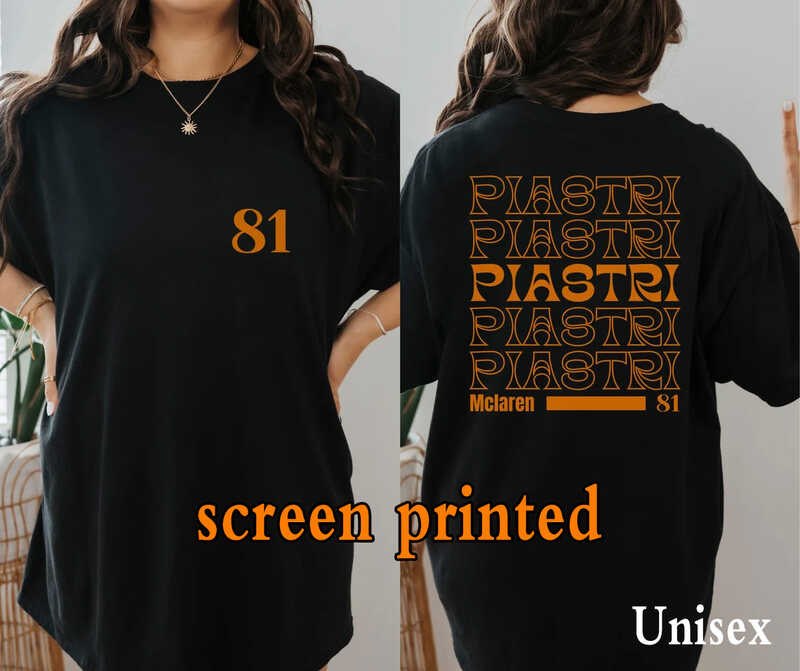 Oscar Piestri Formula One Gildan 5000 Unisex Tshirt F1 Tee Gift Of Mclaren Lando Norris Racing เสื้อ