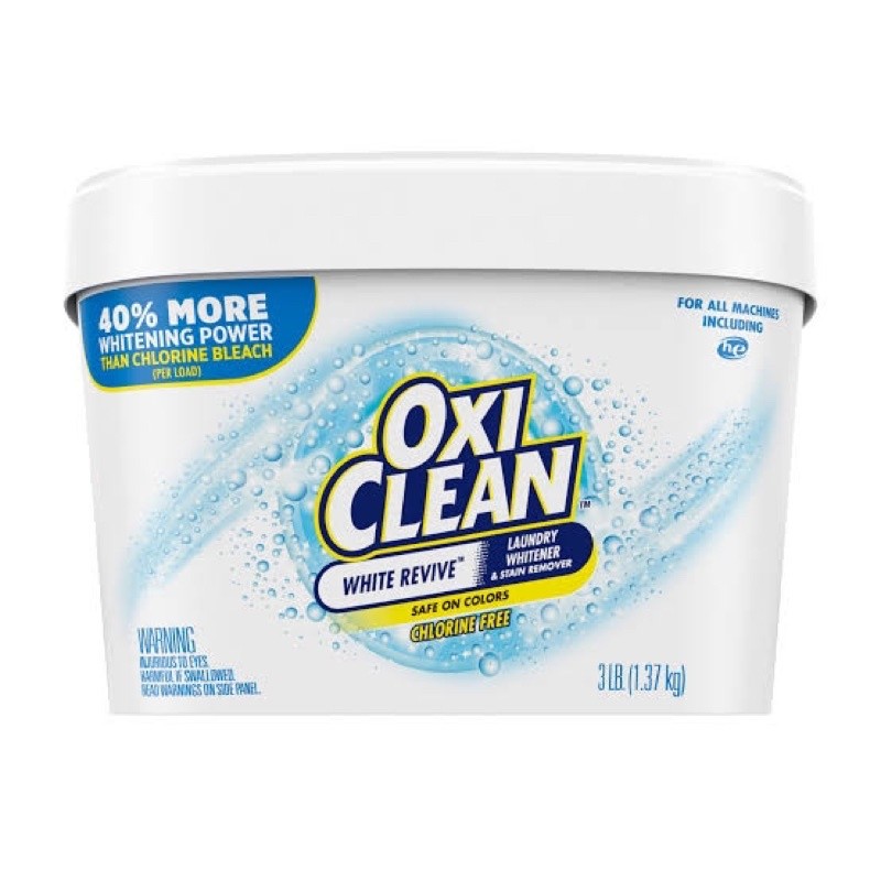 ในสต็อก Oxi Clean White Revive น้ํายาซักผ้า ไวท์เนอร์ + น้ํายาขจัดคราบ