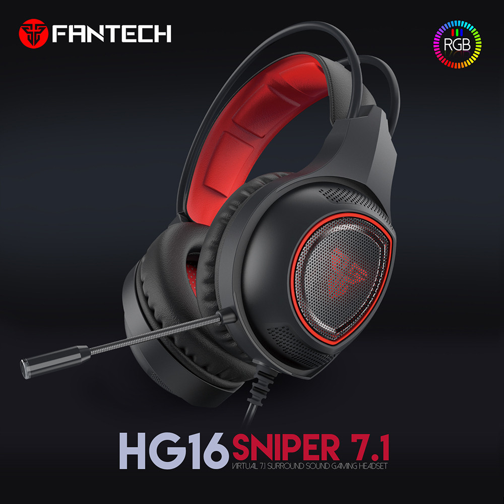 ในสต็อก 100% LEGIT FANTECH HG16 SNIPER 7.1 TRUE 7.1 GAMING HEADSET - {Mzone}