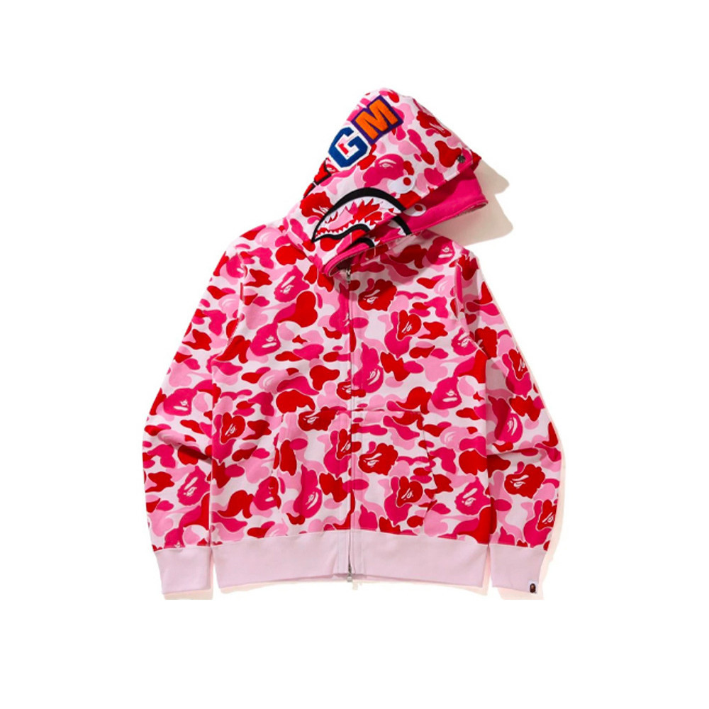 ♞,♘ Bape Camouflage Hoodie แฟชั่นแขนยาวผ้าฝ้ายคู่เสื้อสเวตเตอร์ถัก Hoodie Unisex erui