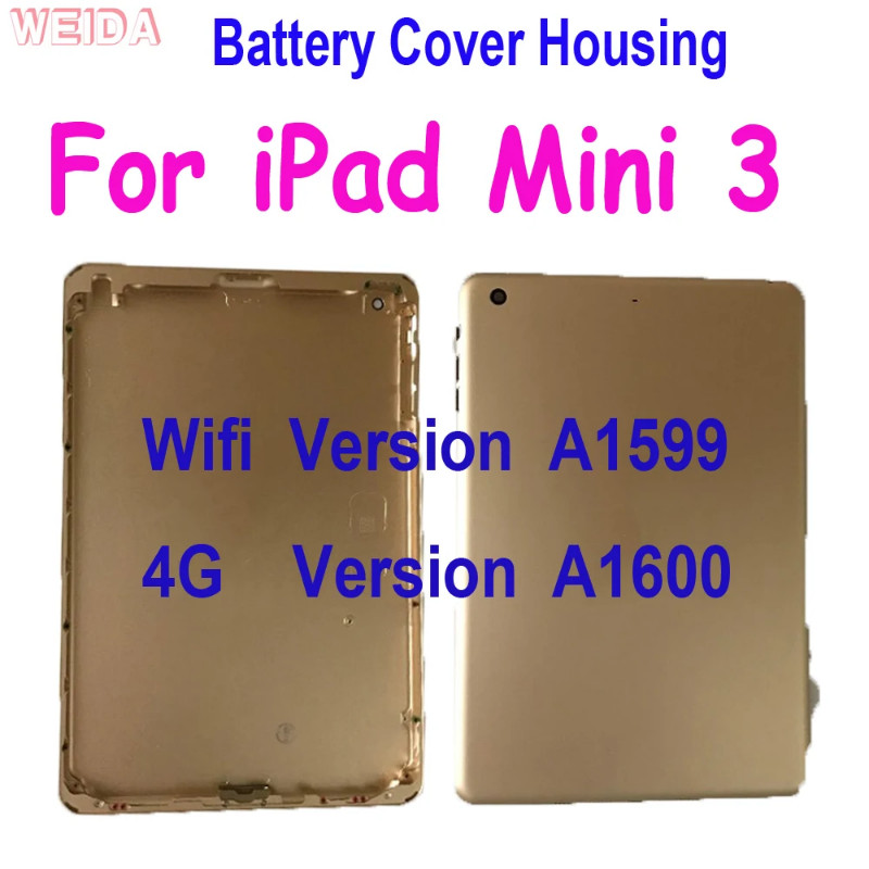 ในสต็อกสําหรับ iPad Mini3 Mini 3 ฝาหลังแบตเตอรี่สําหรับ iPad Retina Mini 3 A1599 WIFI /4G รุ่น A1600