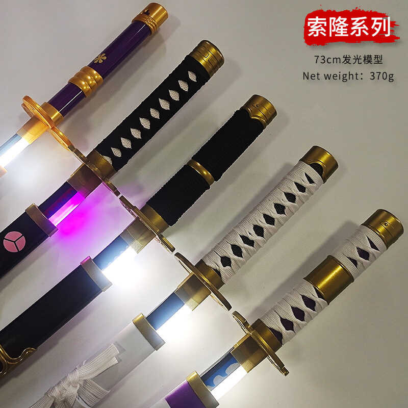 73 ซม. One Piece Zoro Katana Lightsaber คอสเพลย์ซามูไรชาร์จไฟเรืองแส