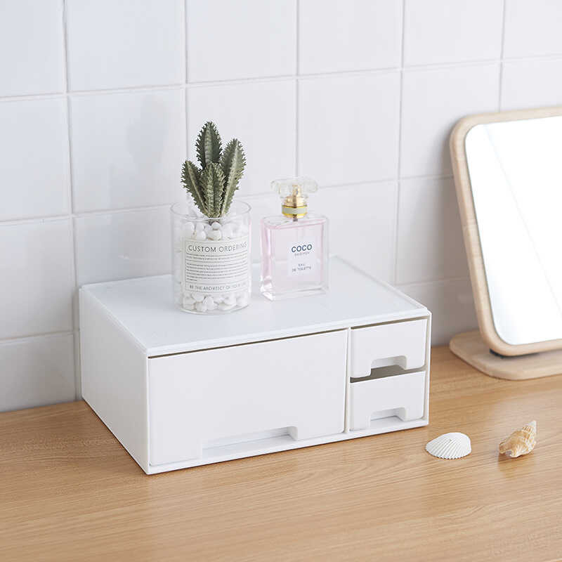 Cosmetics JLZ Plastic Desop Organizer Drawer Mask Box, Skin Care Product Shelf, Storage Box