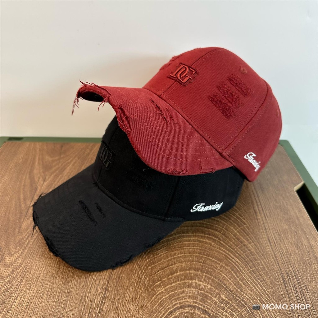 Dolce & Gabbana Hard Top DG Letter Hard Top Beveled Essence เบสบอลหมวกผู้ชายและผู้หญิงแบรนด์อินเทรนด