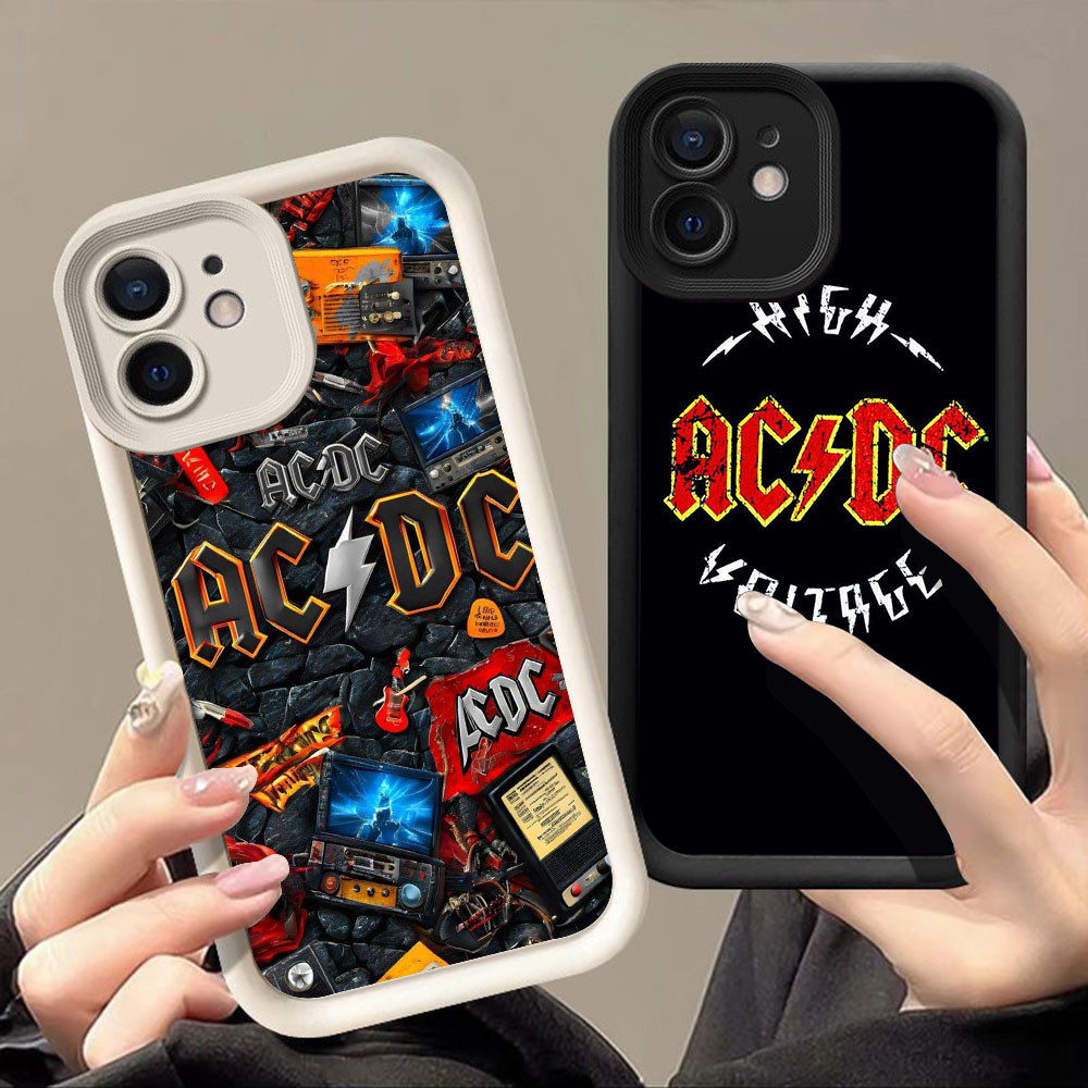 เคสสําหรับ iPhone 11 XR 13 12 Mini 16 17 Pro Max Q-28 ACDC Band