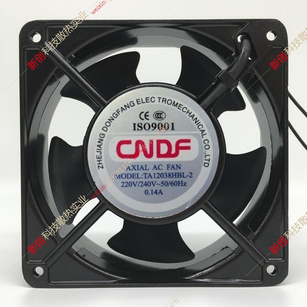ยี่ห้อใหม่ CNDF TA12038HSL-2 TA12038HBL-2 AC220V 12 ซม. 12038 พัดลม AC