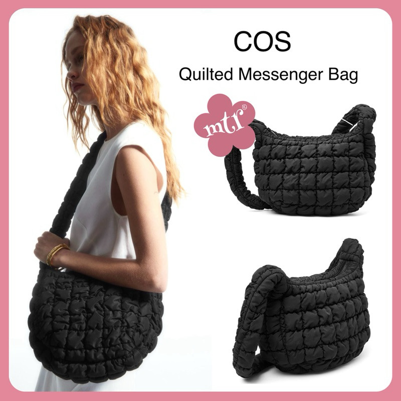 ♞,♘(มีcodeลด 30% : สูงสุด 600) ของแท้พร้อมส่ง  Cos bag - กระเป๋า COS QUILTED MESSENGER BAG frty