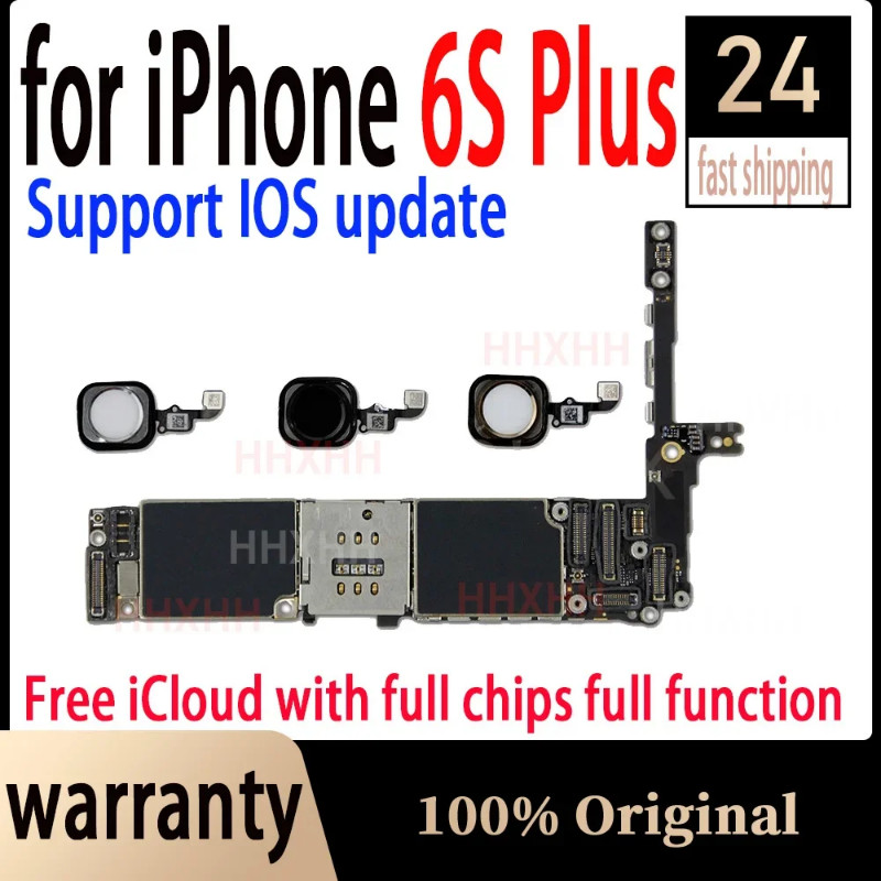 ในสต็อก Clean iCloud Logic Board สําหรับ iPhone 6S Plus 5.5 นิ้วชิปเต็มรูปแบบเมนบอร์ดระบบ iOS รองรับ