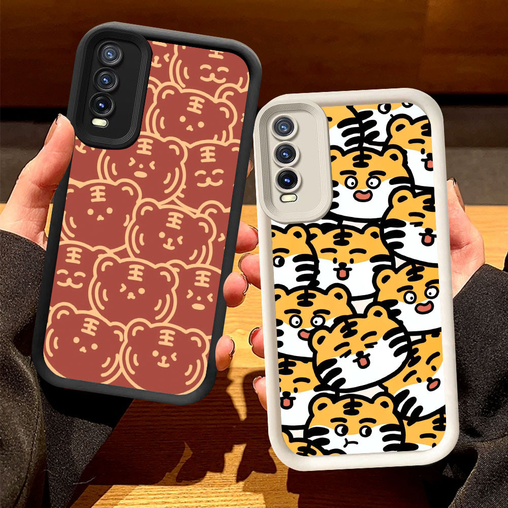 O-65 Tiger สําหรับ VIVO Y11s Y12s S1 Y20i Y20 Y20s Pro สีดําและสีขาว