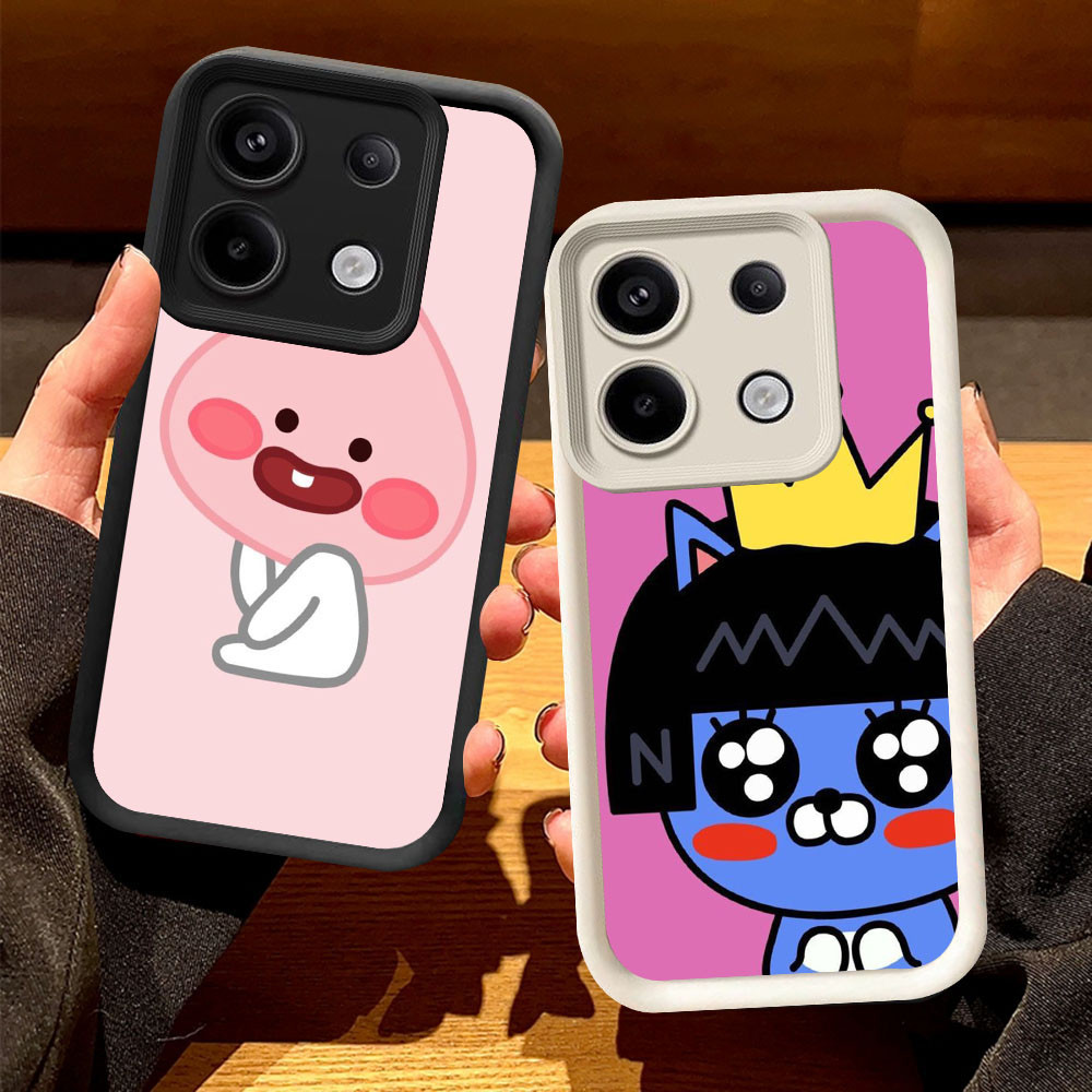 O-34 Kakao Friends Casing สําหรับ Infinix Tecno Note Zero Pova 5 30 Pro 5G สีดําและสีขาว